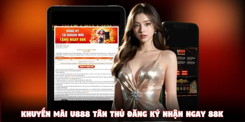 Khuyến mãi U888 tân thủ đăng ký nhận ngay 88K